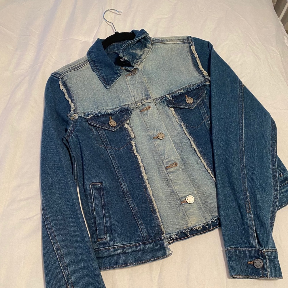 Two-tone contrast Jean Jacket